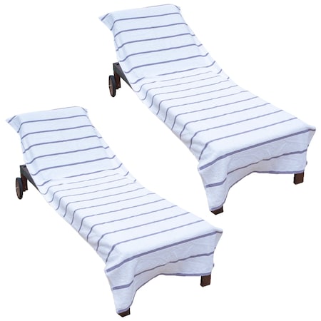 Monarch Las Rayas Chaise Cover 30x85 Light Grey (2pk) CC-HS3085LG-2PK
